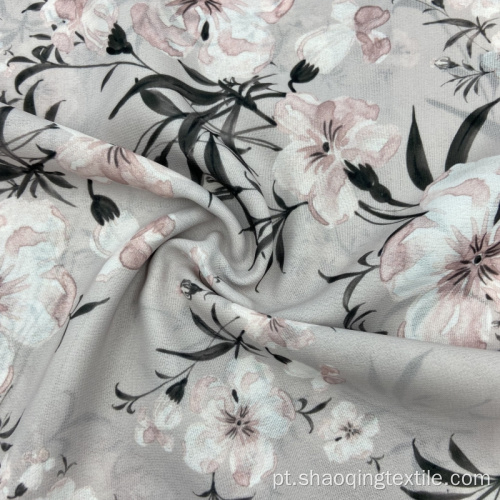 Têxtil de chiffon de impressão floral tecido 100% poliéster